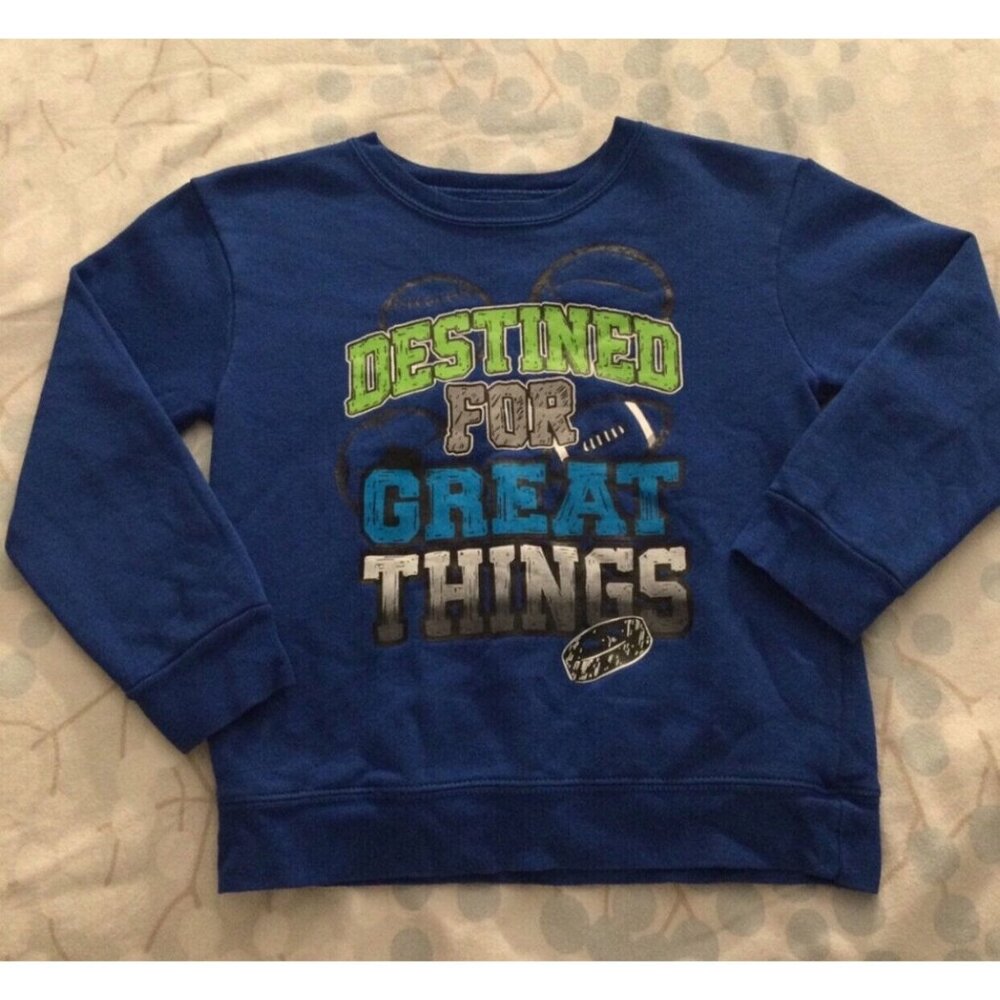 5T GUC Garanimals Blue Sports Themed Sweatshirt
